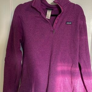 Fuchsia Patagonia 1/4 zip in good condition size large